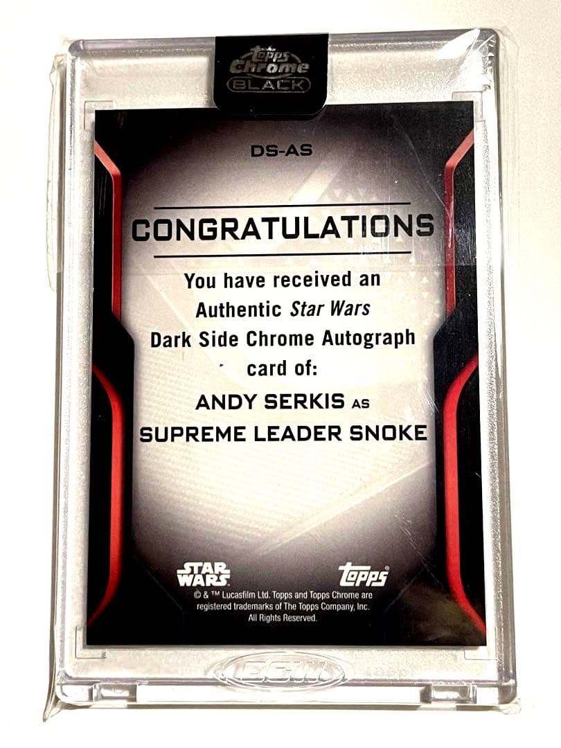 topps starwars サインカード　スターウォーズ　アンディサーキス