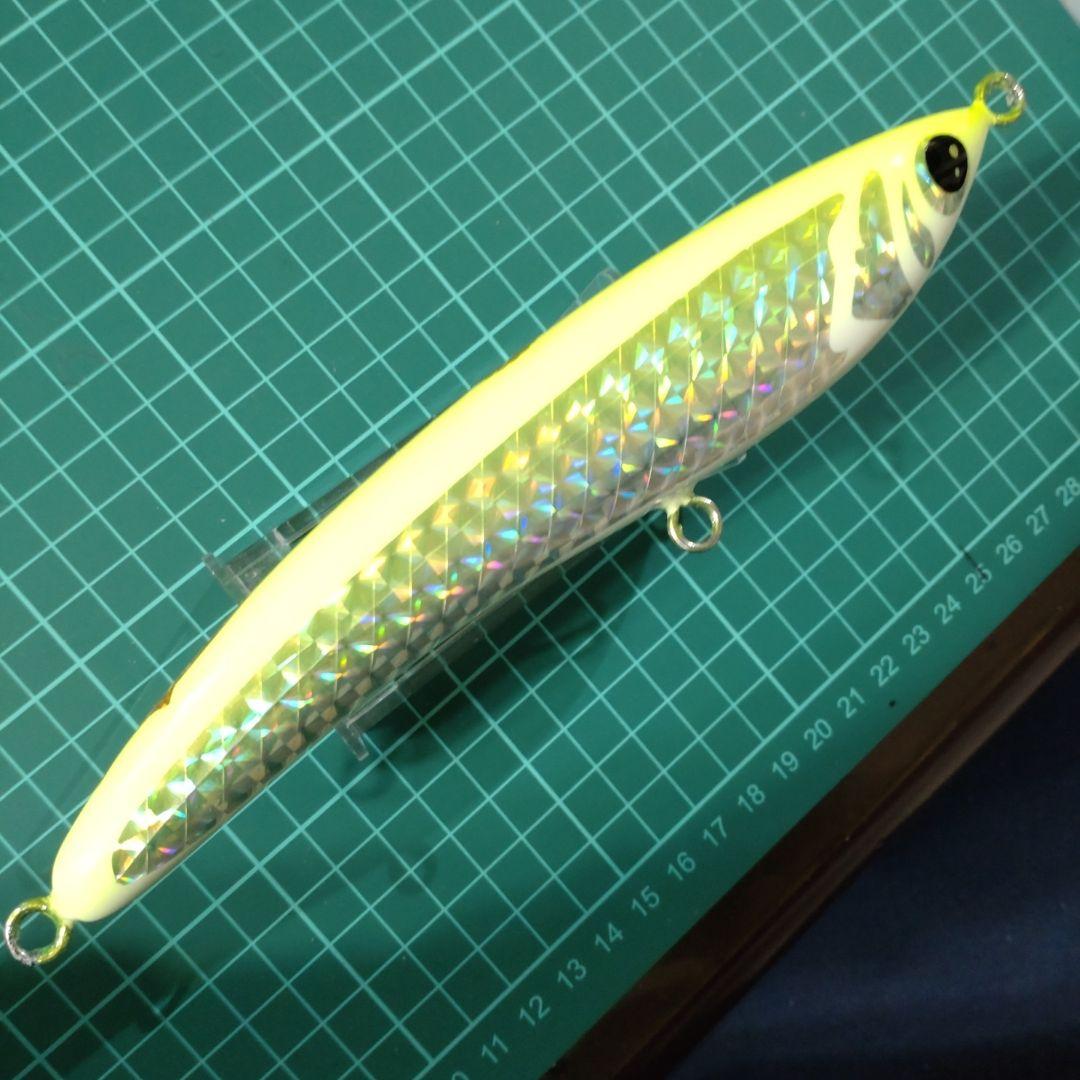 将栄丸　スライドダイバー190F ハンドメイドウッドルアー　ダイビングペンシル