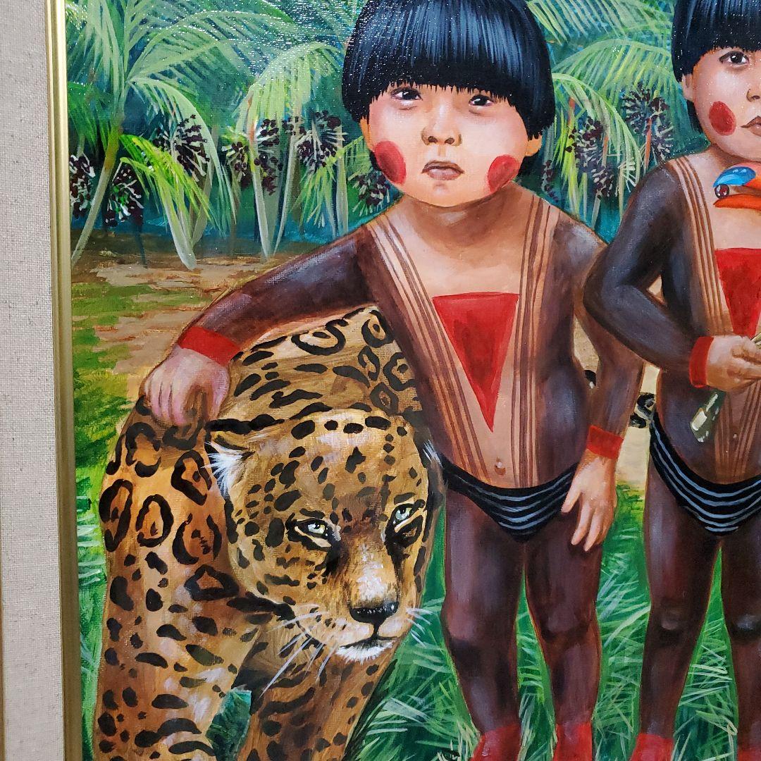 アマゾンの先住民族 43x52cm