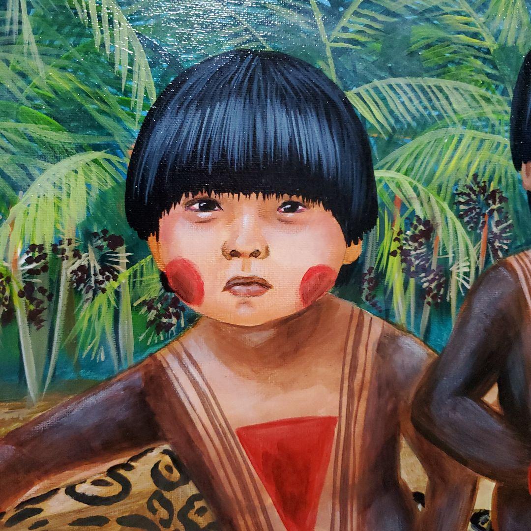 アマゾンの先住民族 43x52cm