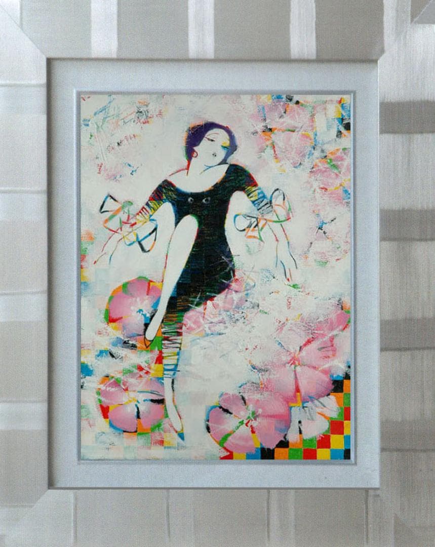 油絵 菅家令子 絵 絵画 インテリア uF6-010211 人物 女性像