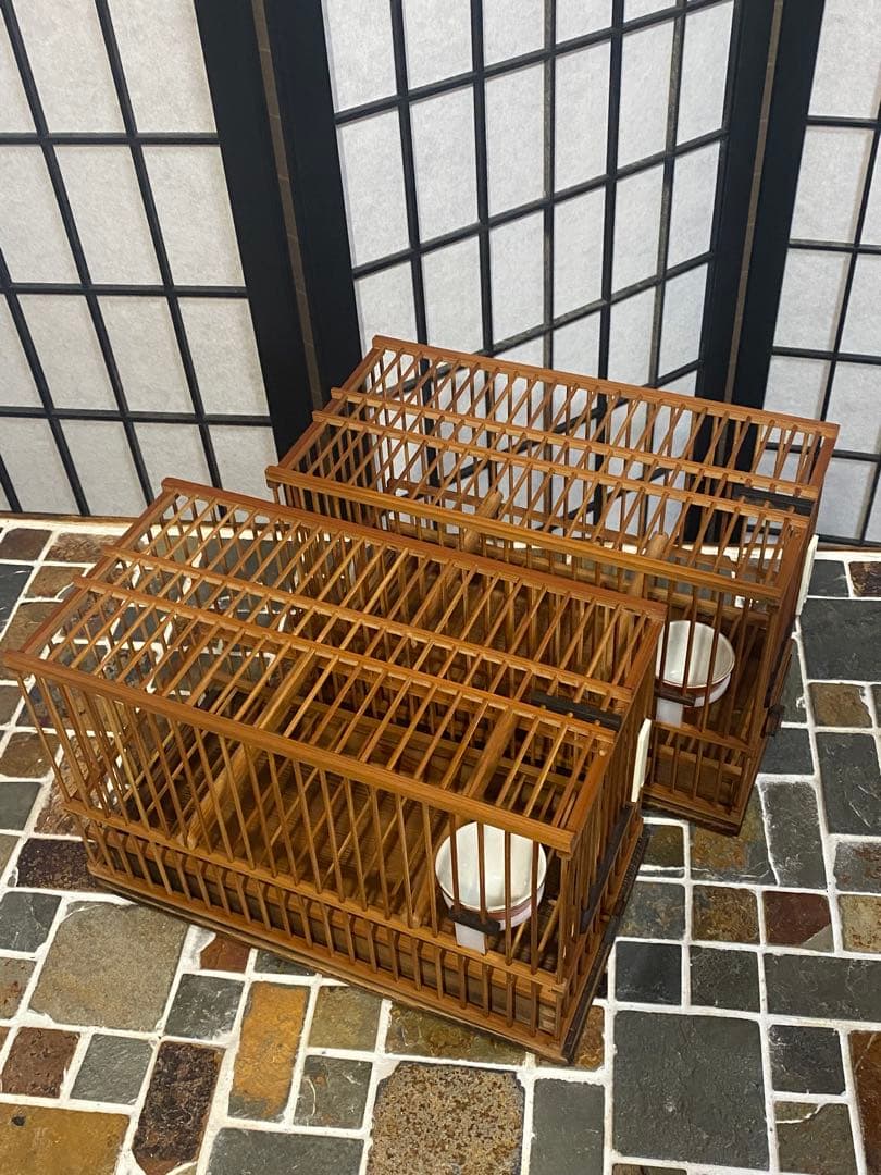 メジロ籠➕飼場(寝かせ)桶