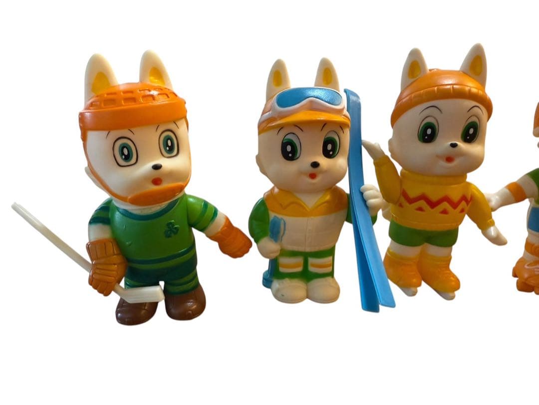 三和銀行 サンワくん 貯金箱 5体セット 昭和レトロ ノベルティ ソフビ