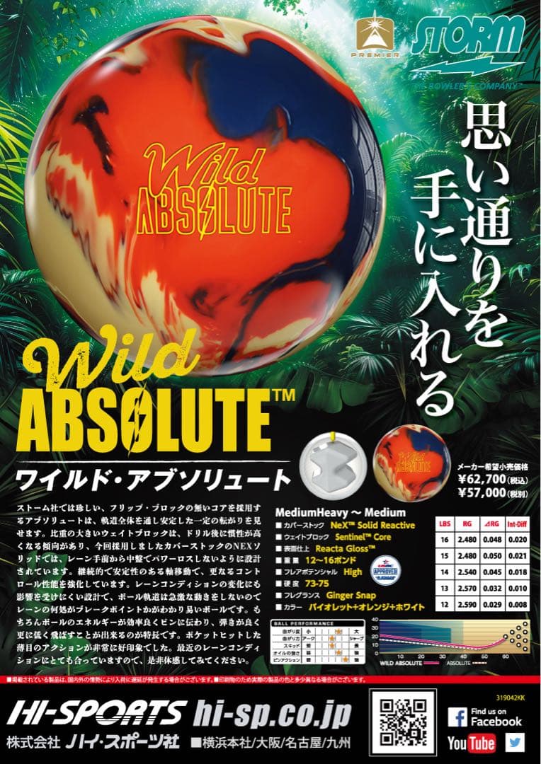 送料込み【新品】ワイルド・アブソリュート　ストーム　15ポンド4オンス 1