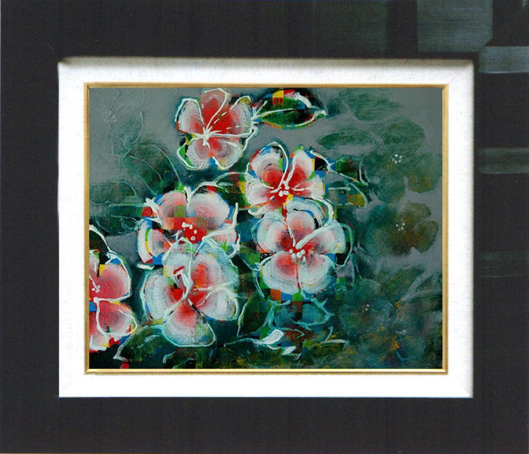 油絵 菅家令子 絵 絵画 インテリア F4-091216 花