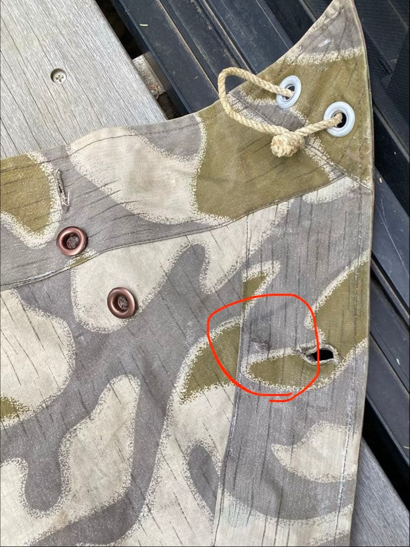 ビンテージ　オーストリア軍　スワンプカモ　ツェルトバーン　軍幕　ポンチョ②