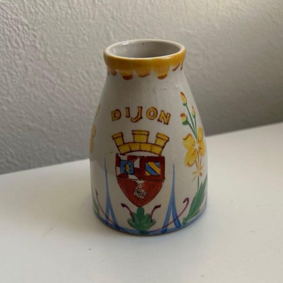 Mustard pot 花柄のマスタードポット　ディジョン　DIJON