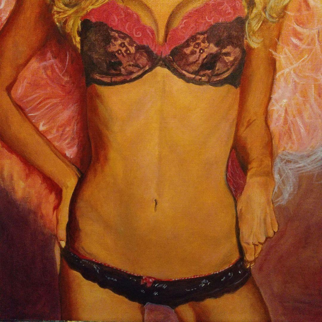 女性の肖像 油彩画 20号 P20 油絵 人物画#3