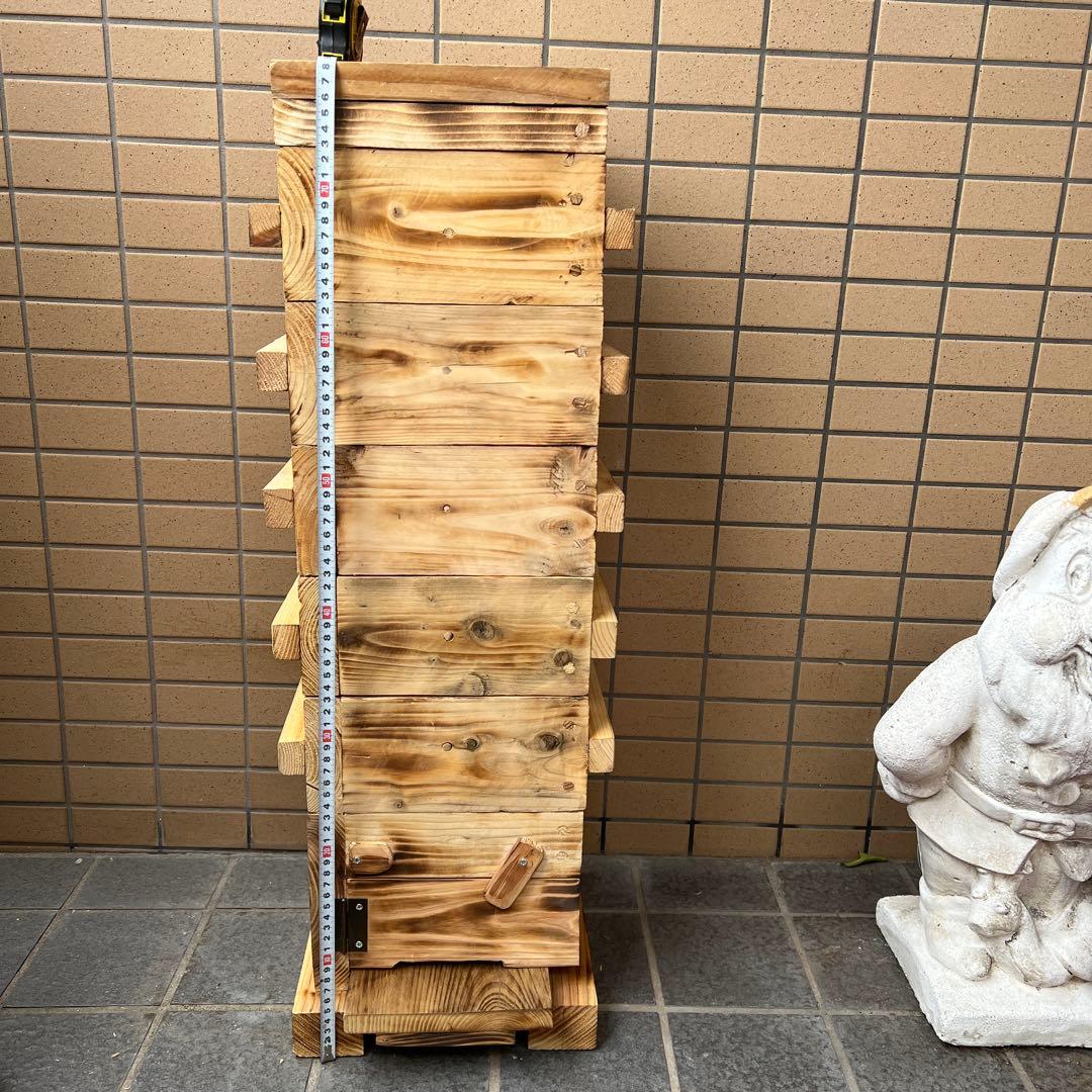 日本ミツバチ重箱式巣箱　手作り　６段