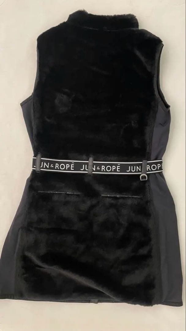 JUN&ROPE ブラック フリース ワンピース