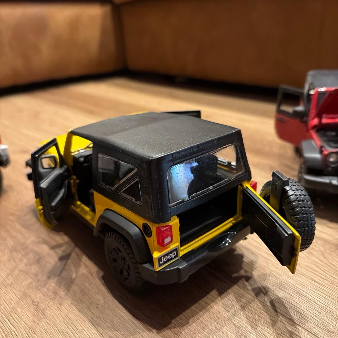 Maisto マイスト jeep ラングラー　1/18 ミニカー　3台セット
