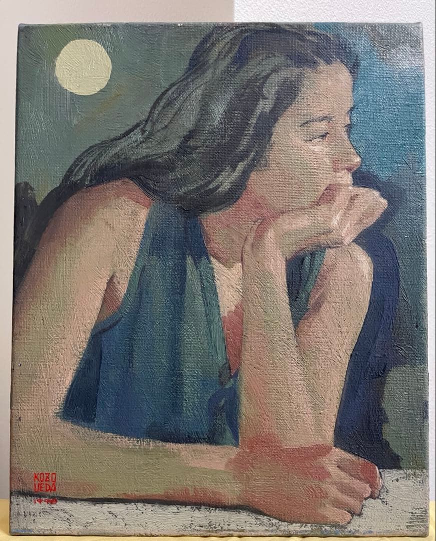 上田耕造 油彩 1998年作 F3 原画 真作保証 1点もの