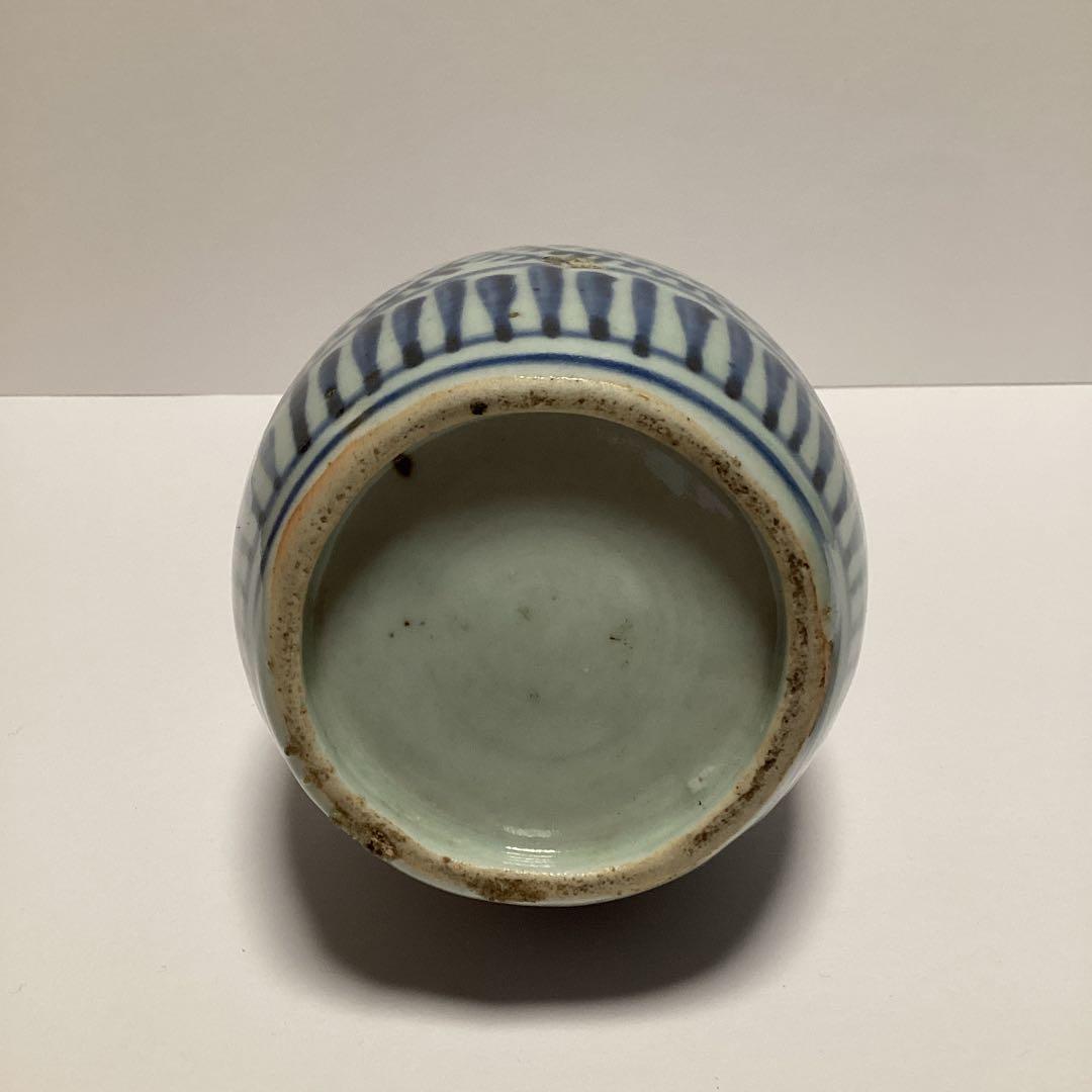 古伊万里　蛸唐草鶴首徳利　江戸後期