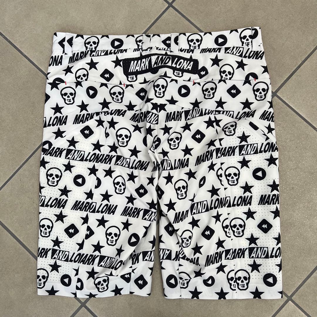 MARK&LONA マークアンドロナ　ショートパンツ　ズボン　メンズ　総柄　ロゴ