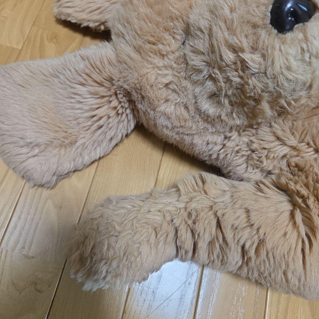 大きめ ベージュ 犬のぬいぐるみ くたくた　レトリーバー系？