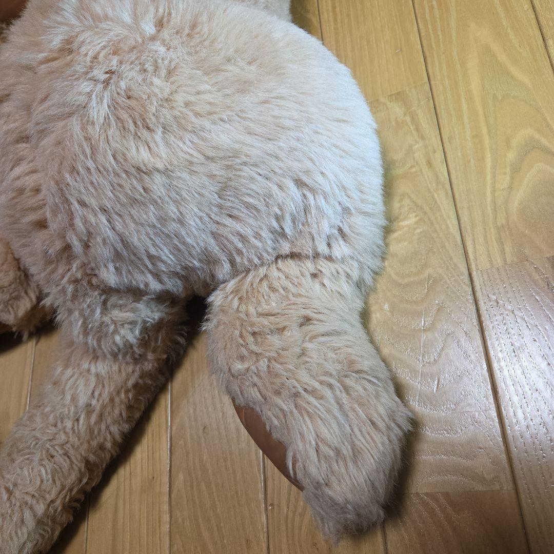 大きめ ベージュ 犬のぬいぐるみ くたくた　レトリーバー系？