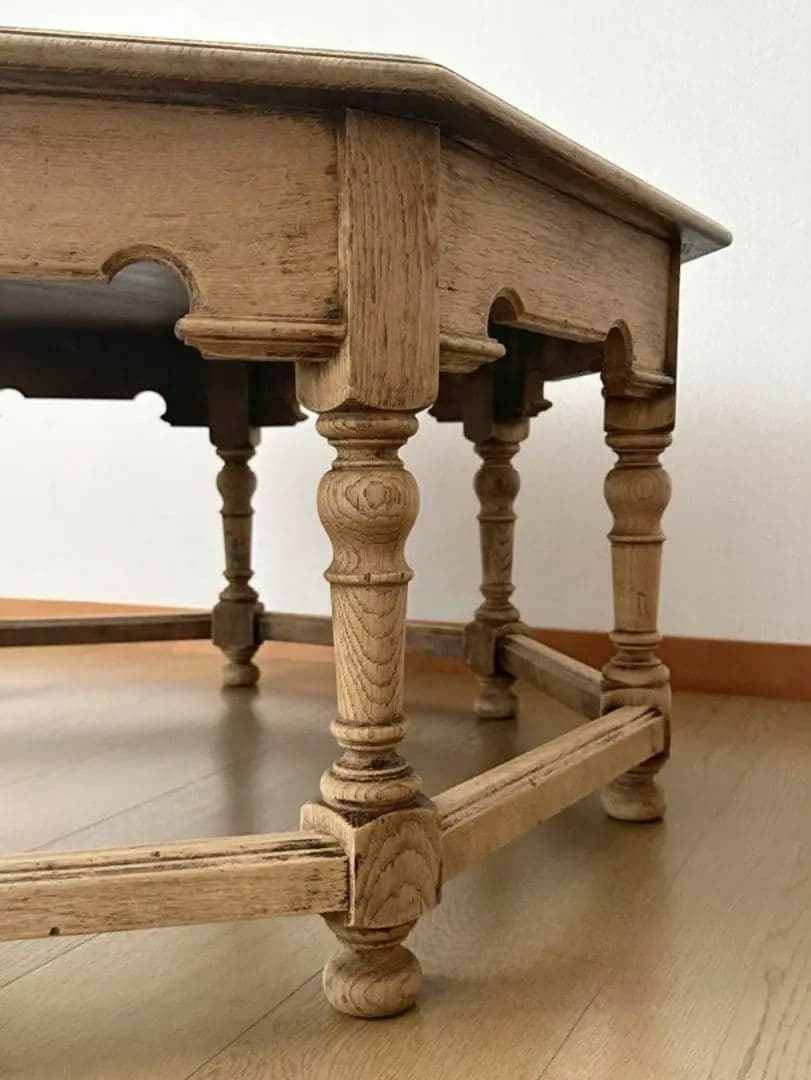 剥離フランスアンティーク家具 ローテーブル