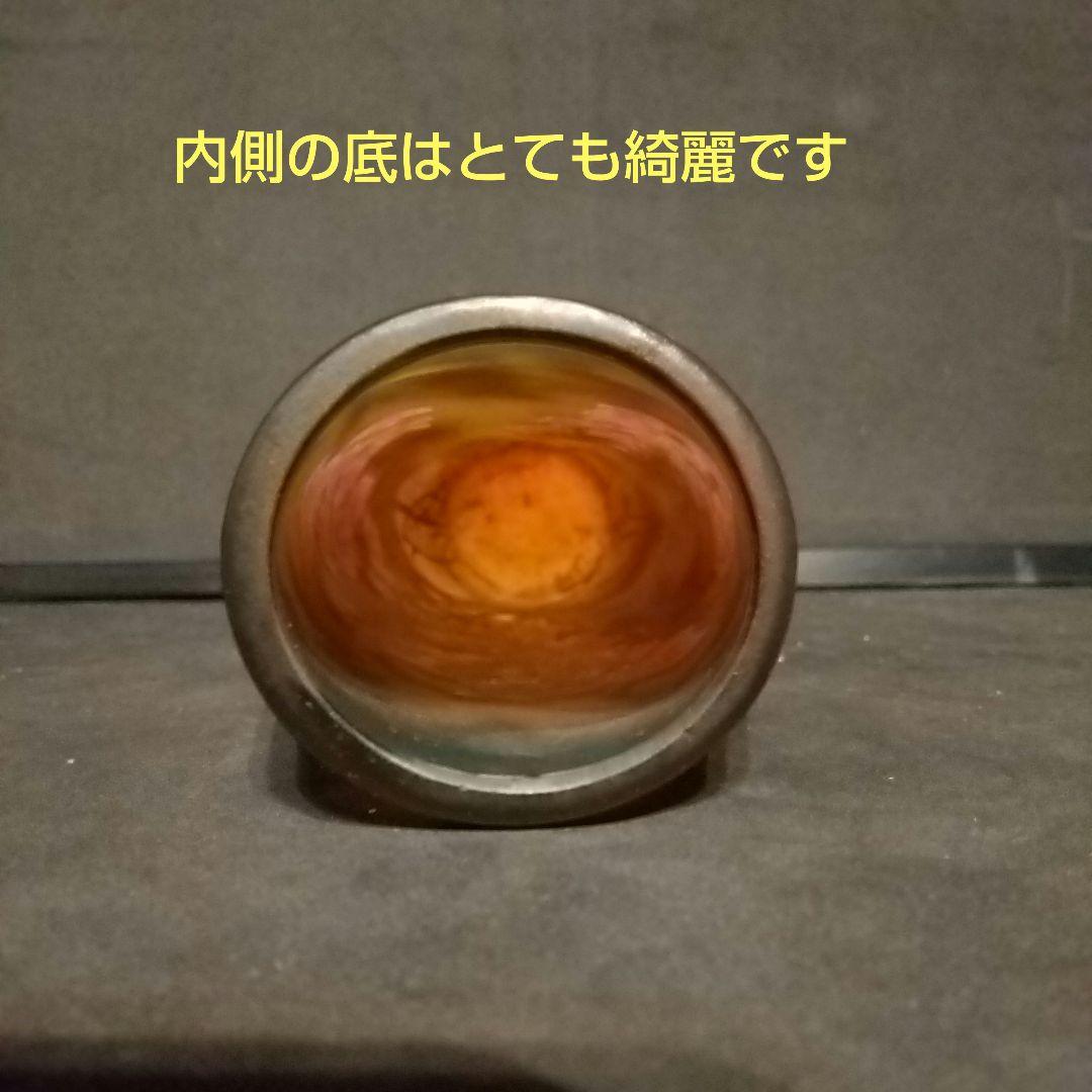 エミ―ルガレ花模様 花瓶 被せガラス アンティーク 工芸ガラス