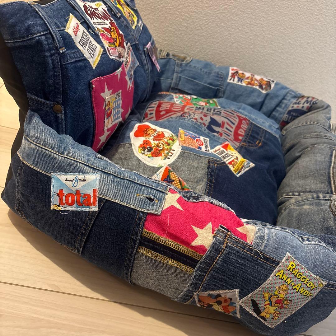 ☆hさま専用　デニムリメイク　ペットベッド