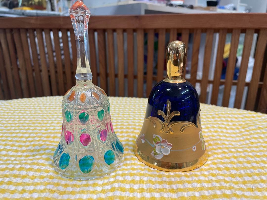 ベネチアンガラス ベル 二つ 美品