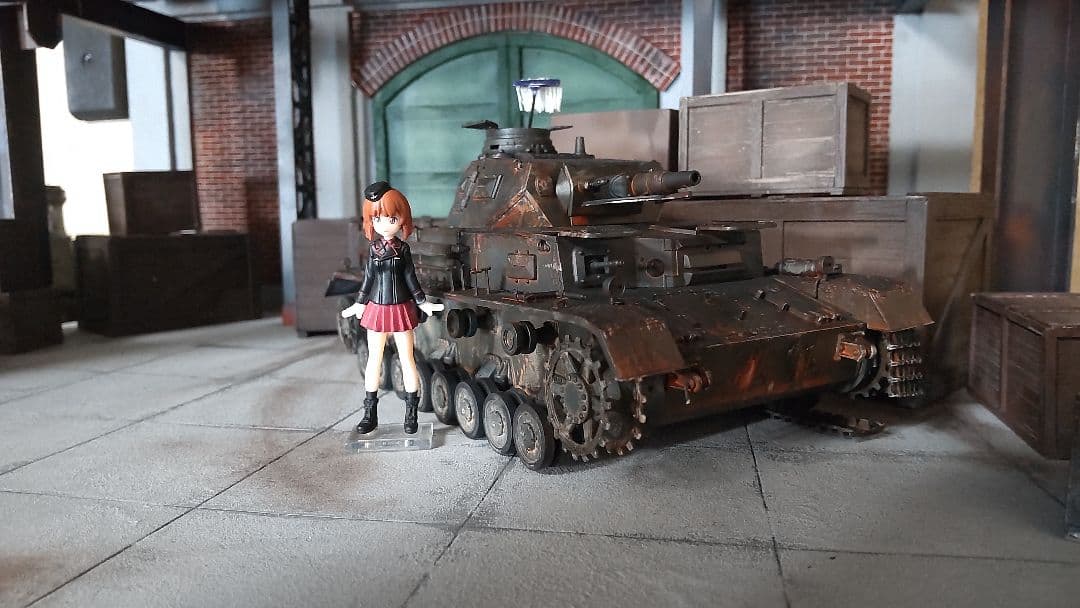 ガルパン1/35 大洗学園車庫 ジオラマ 問い合わせ分