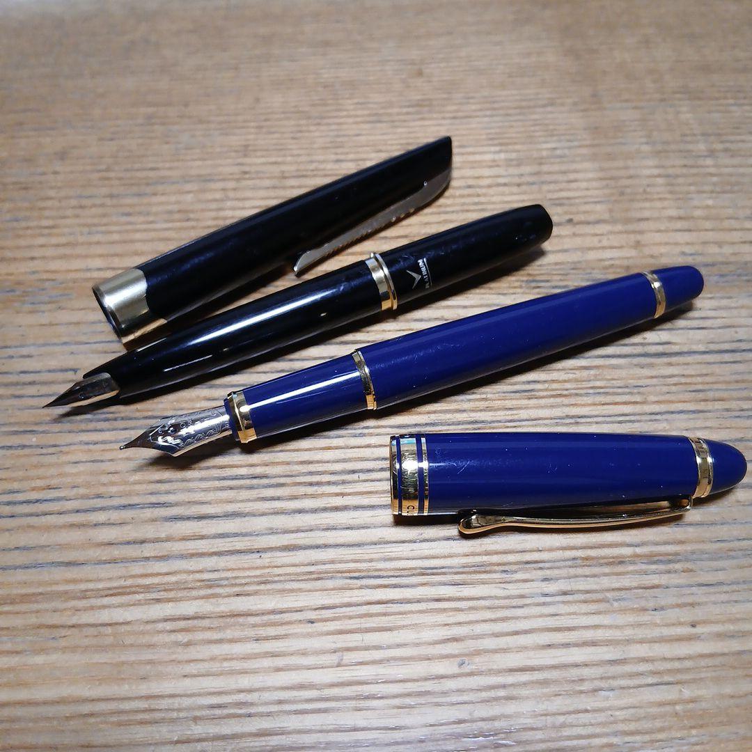 【14金】PILOT、プラチナ万年筆 【ジャンク品】2本セット【14K】