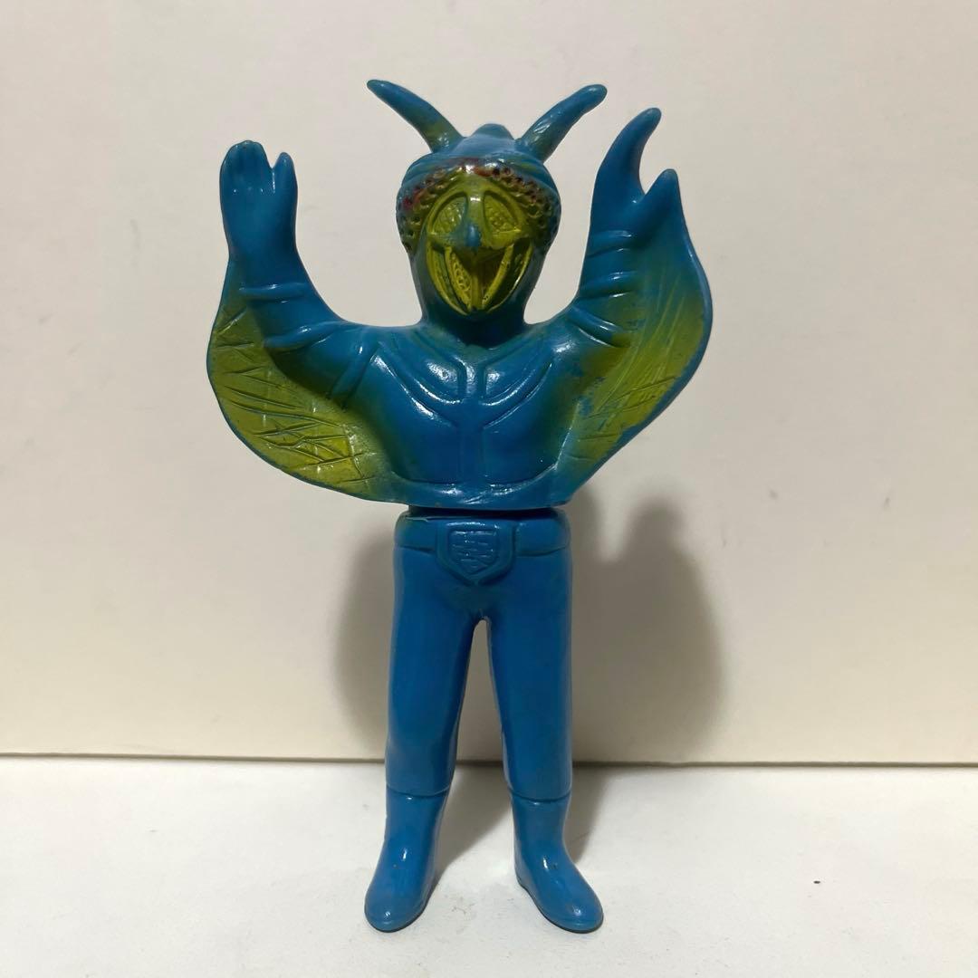 無版権 カマキリ男 珍色 ソフビ フィギュア 怪人 当時物 旧バンダイ