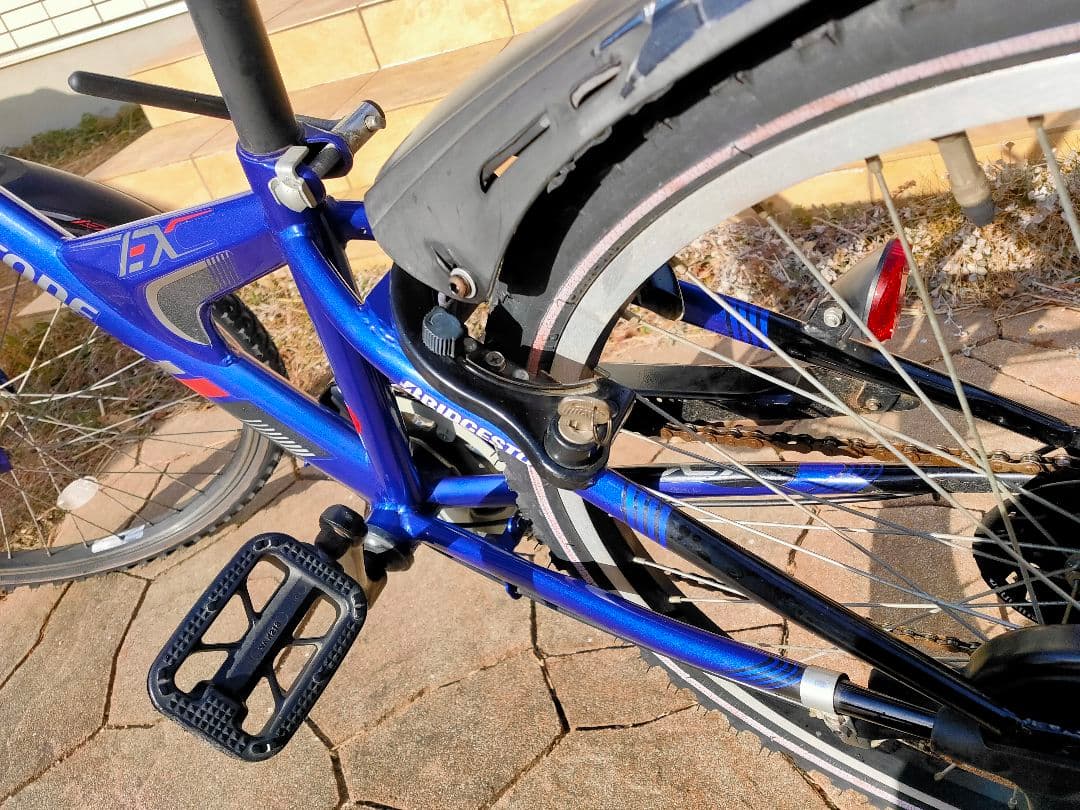 BRIDGESTONE24インチ　キッズサイクル青　直接受け渡し