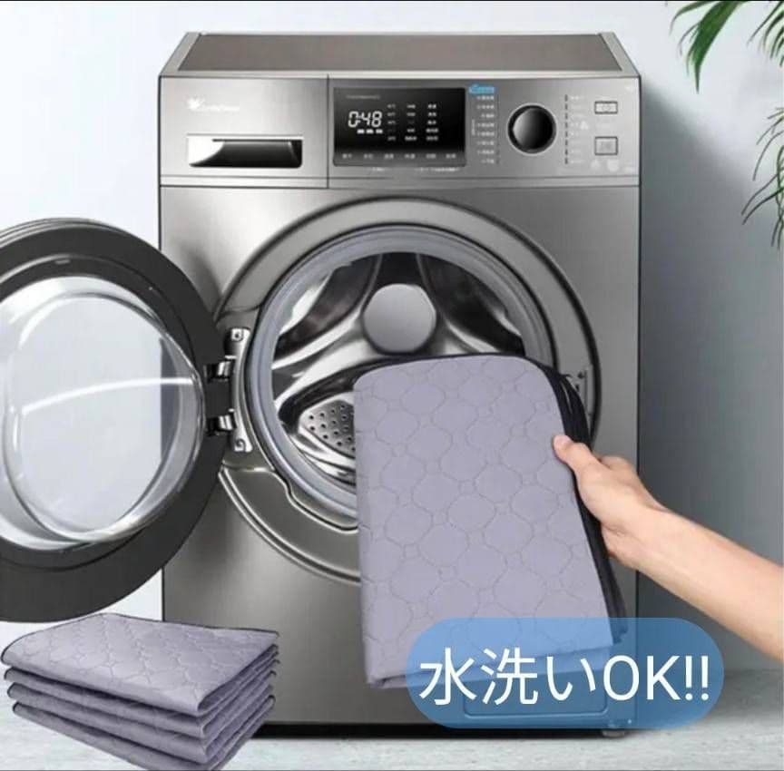 Ｌ ベージュ シート トイレ　洗える　ペット　犬　猫　吸水　マット　2枚