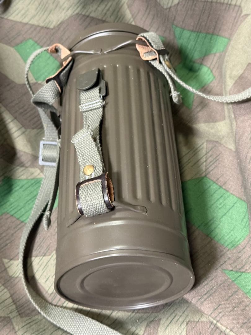 WWⅡ ドイツ軍 M38型ガスマスクコンテナセット（レプリカ）サバゲ　コスプレ