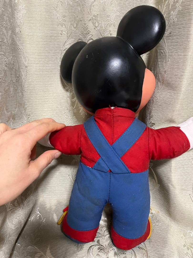 ヴィンテージ　レトロ　レアミッキーマウス ぬいぐるみ オーバーオール