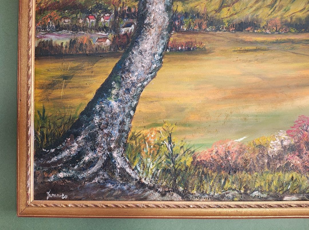 ​​【即発送】F30号 公募展 金装飾額（軽量ガラス無）白日会展可 保護用絵画付
