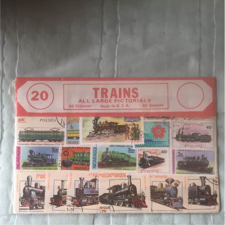 海外切手コレクション　Trains 汽車