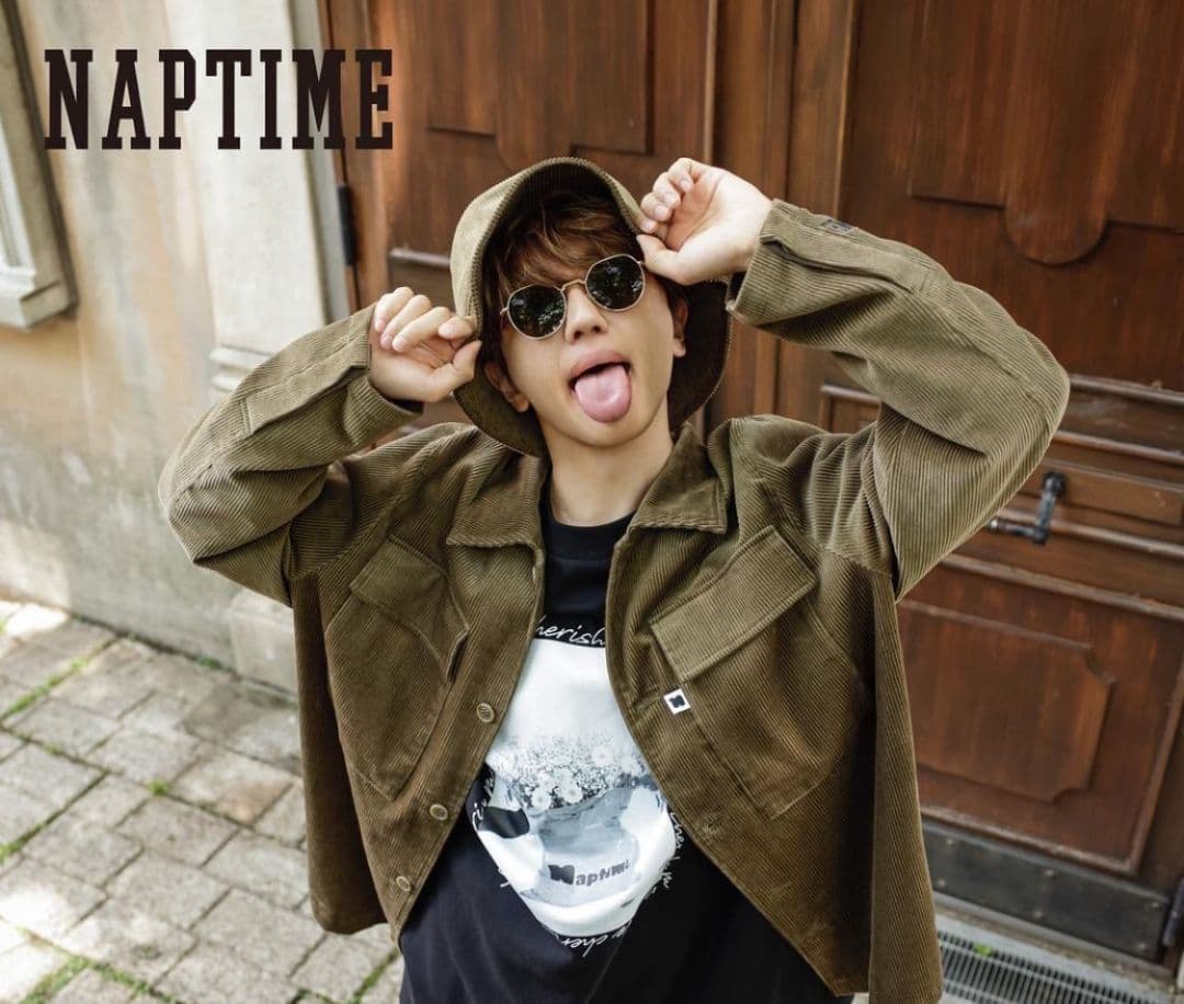 ナップタイム naptime. コーデュロイ Nissy 西島隆弘　カーキ