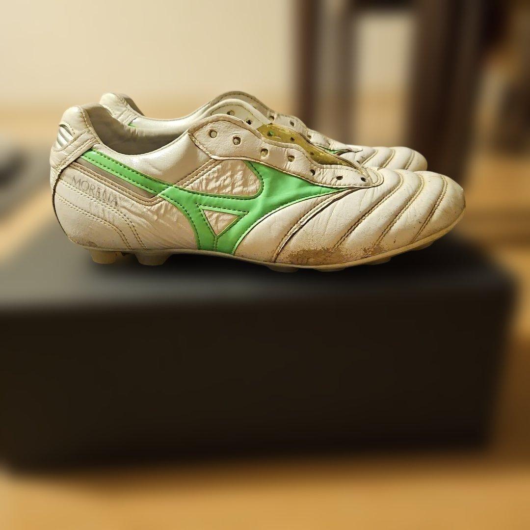 Mizuno モレリア2JAPAN サッカーシューズ ホワイト/グリーン