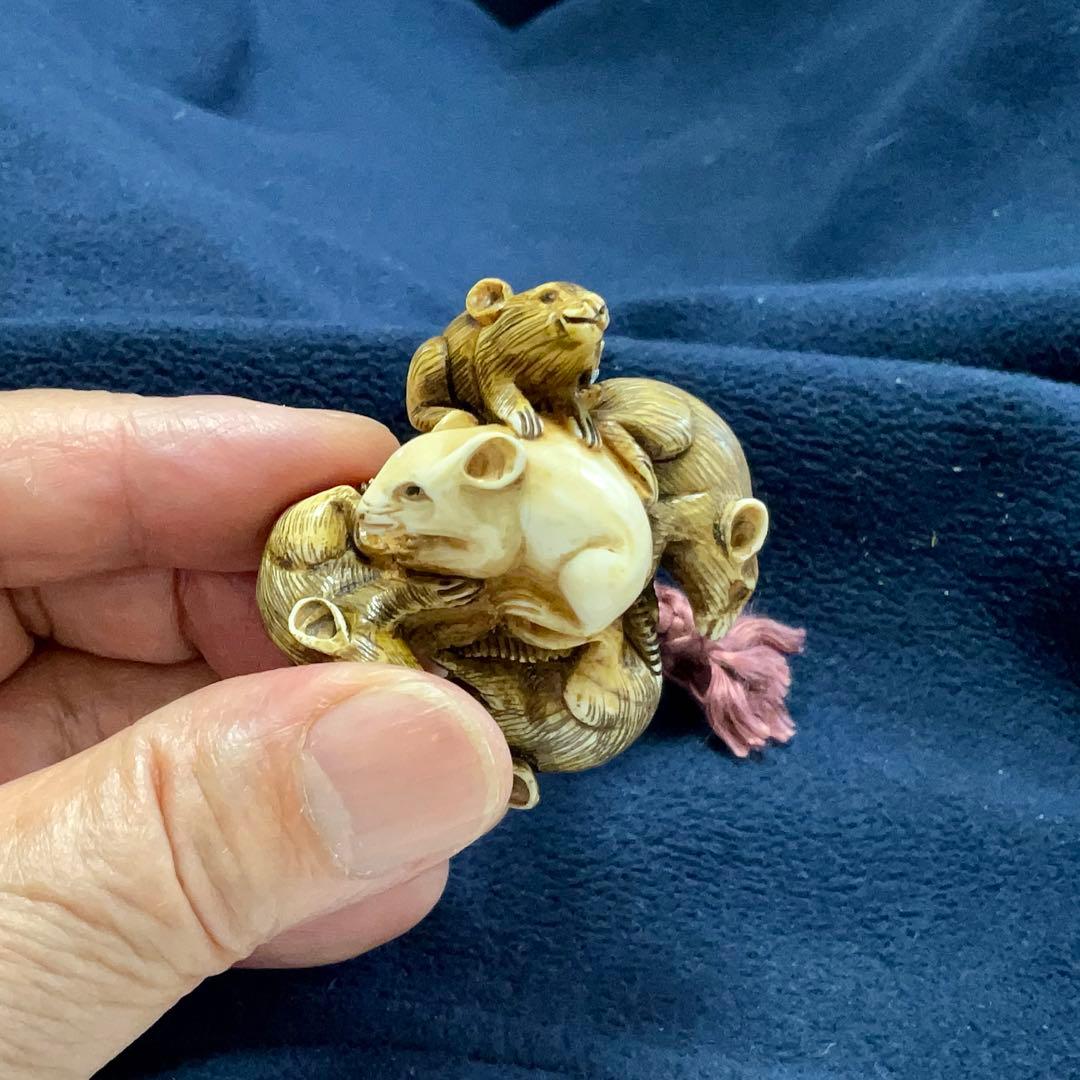 群鼠根付