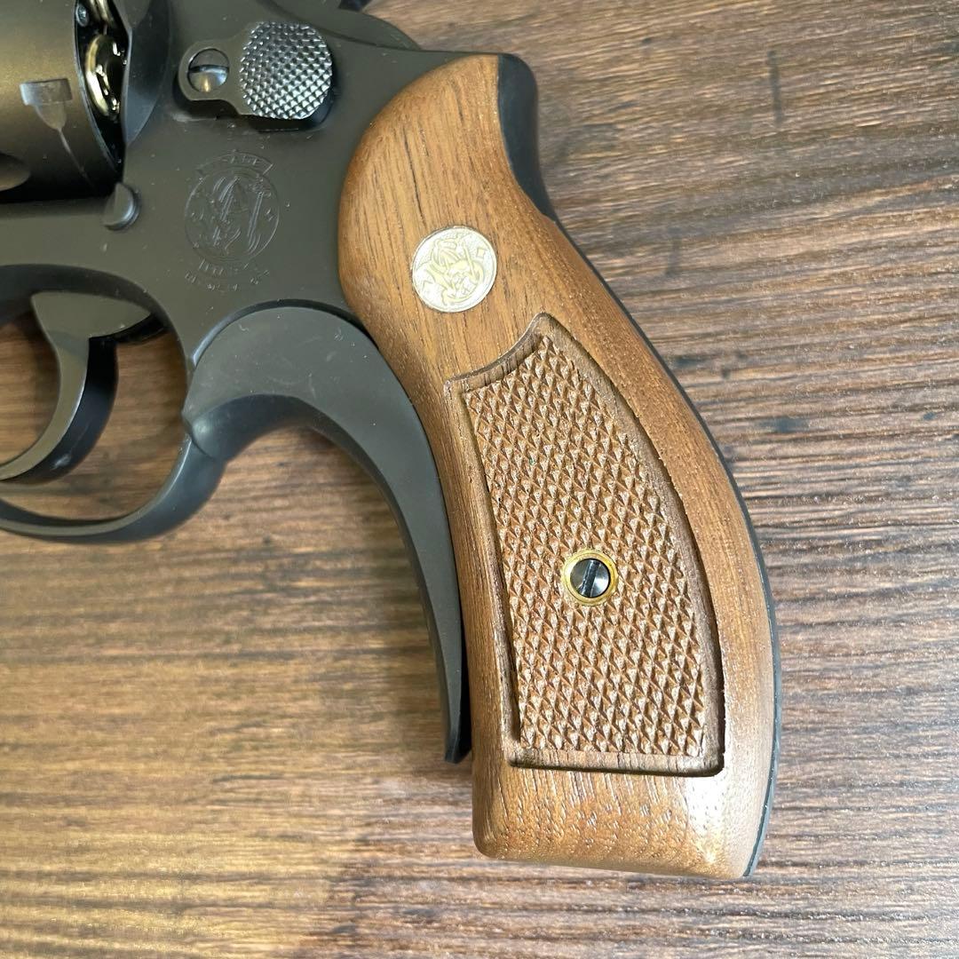 タナカワークス S&W M10 木製グリップ&アダプター付 ガスリボ