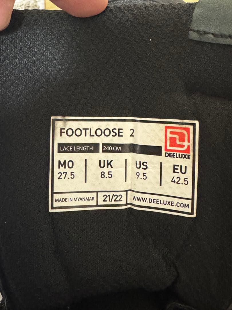 DEELUXE FOOTLOOSE 2 27.5㎝　ディーラックス　フットルーズ