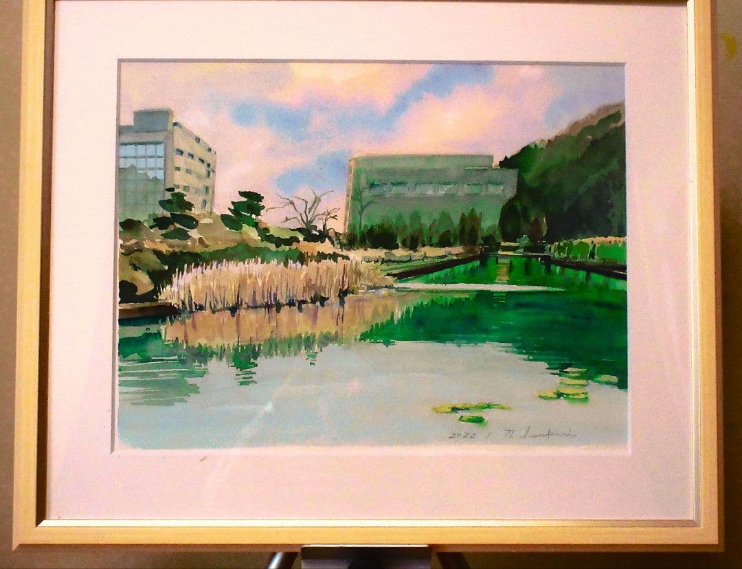 2022年作 水彩画 風景画 額装済みF6サイズ