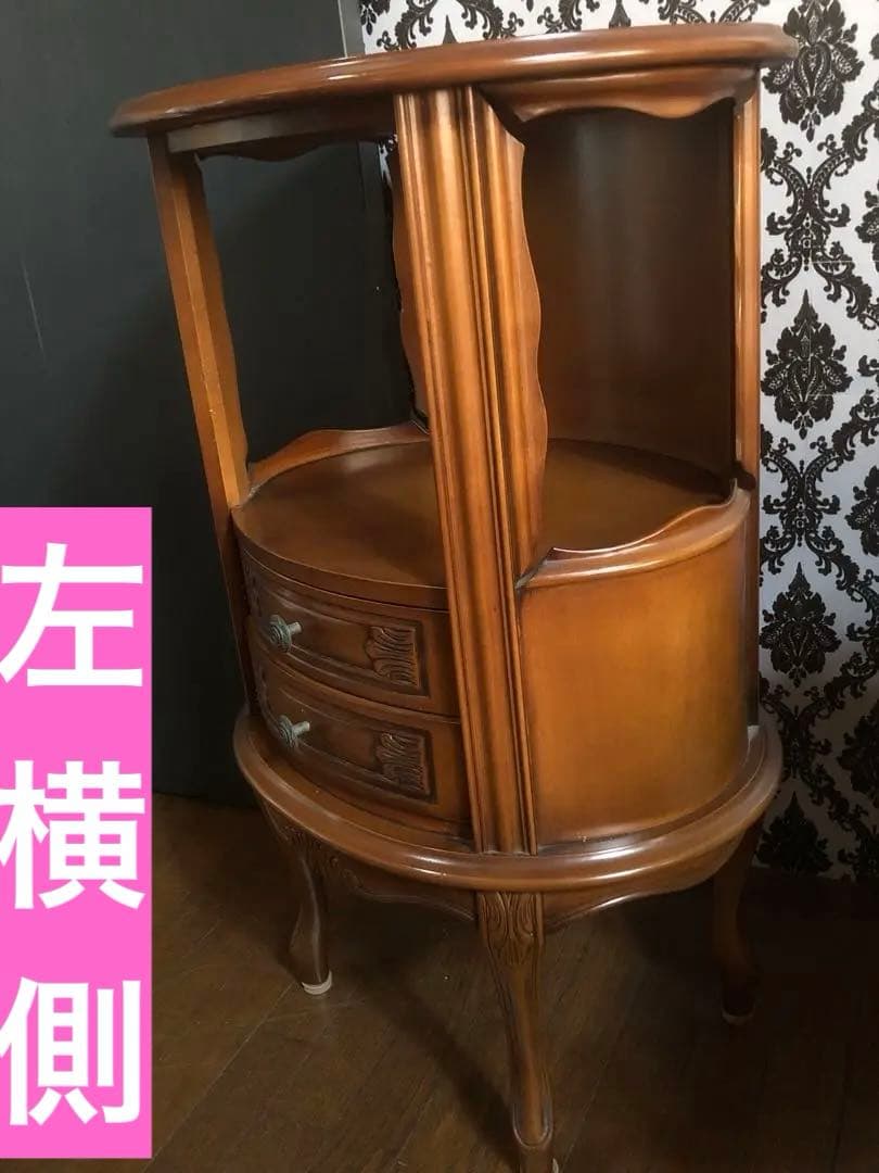 高級 ヴィンテージ 猫脚チェスト♦️彫刻 キャビネット♦️2段引出し付♦️送料込