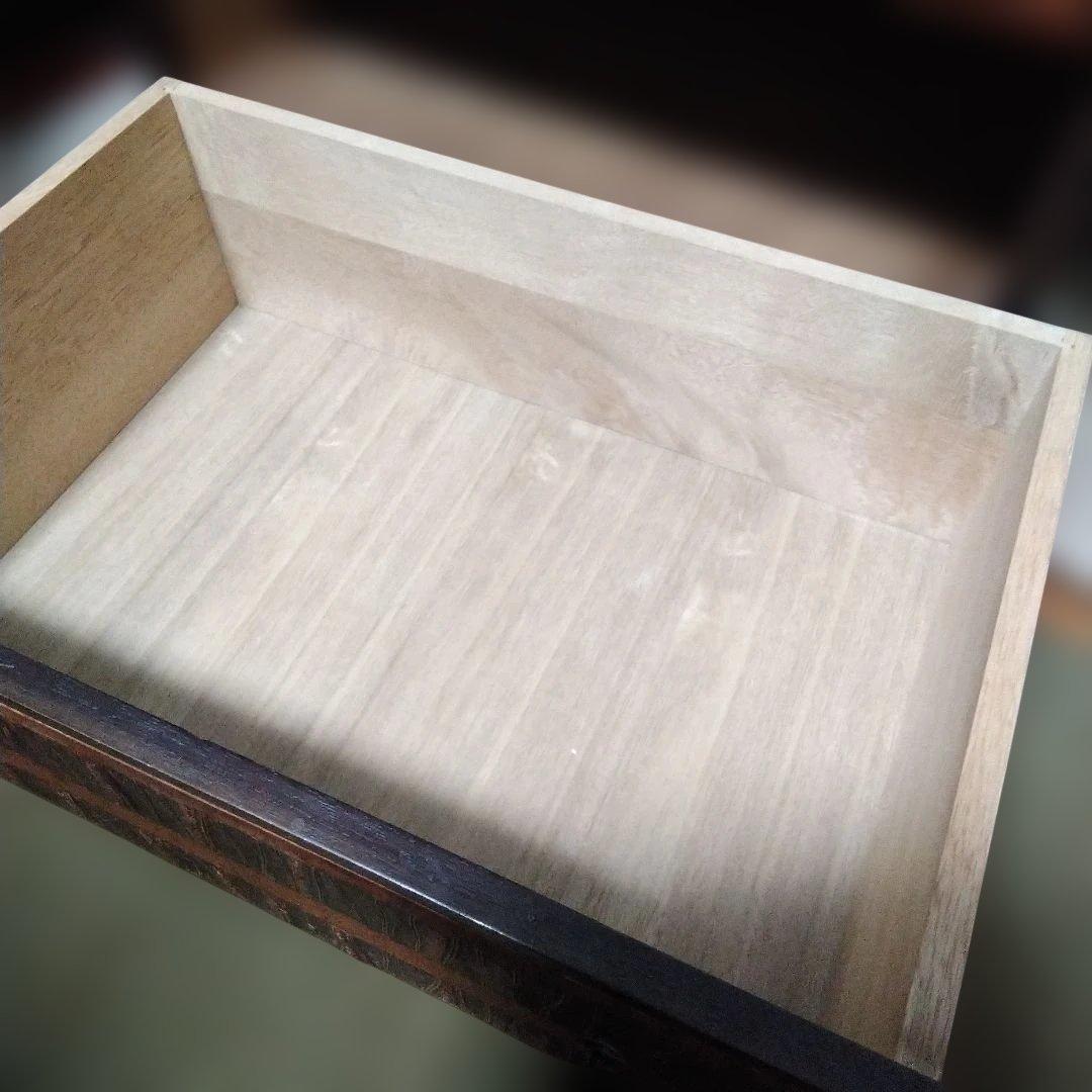 前面レザークラフト張り 6段キャビネット、チェスト