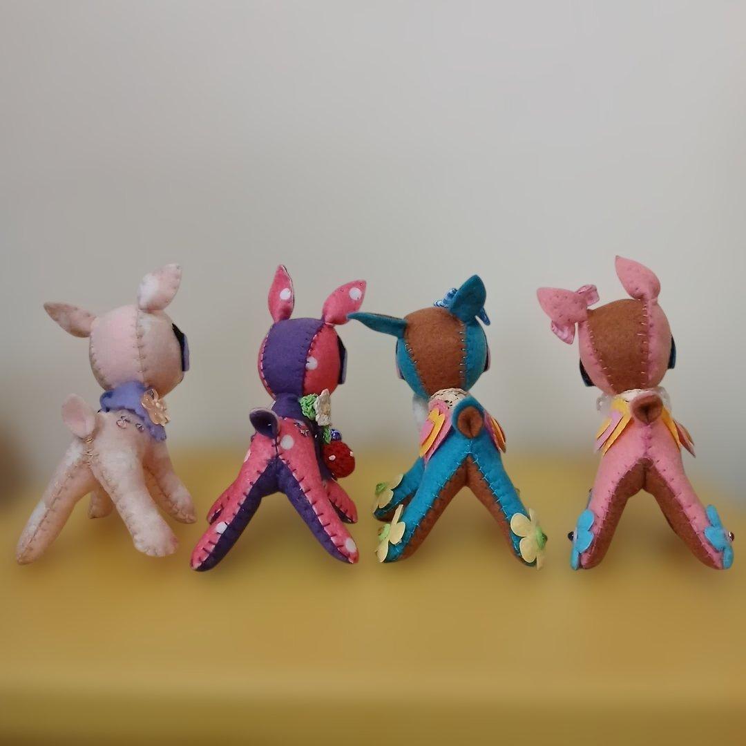 作家様　バンビ　フェルトぬいぐるみ　11体セット品