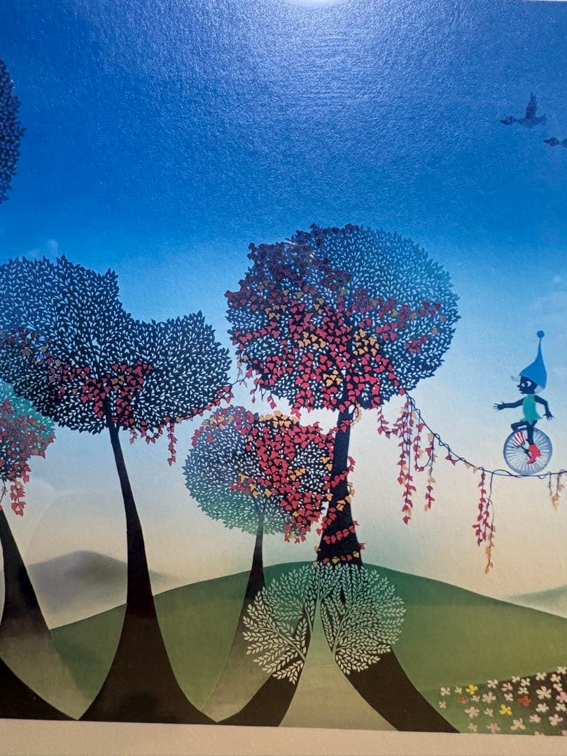 藤城清治 『一輪車のこびと』 359/500 版画