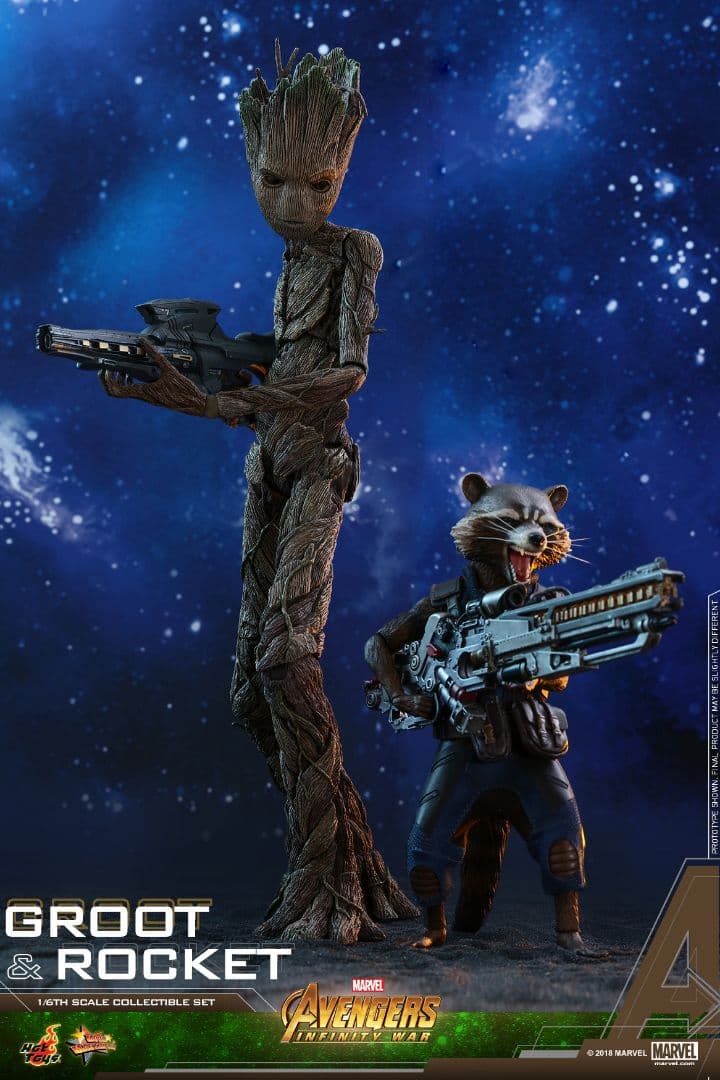 新品 ホットトイズ ロケット ＆ グルート アベンジャーズ インフィニティウォー