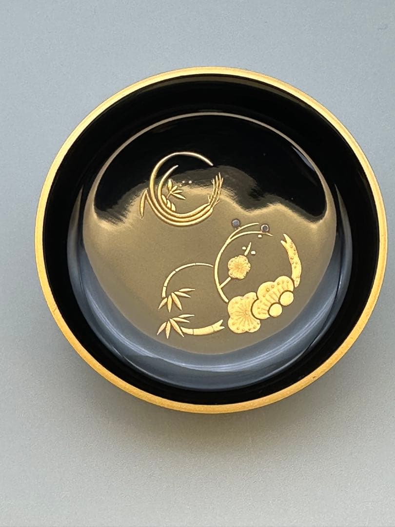 茶道具　棗　大多尾重則　花丸蒔絵