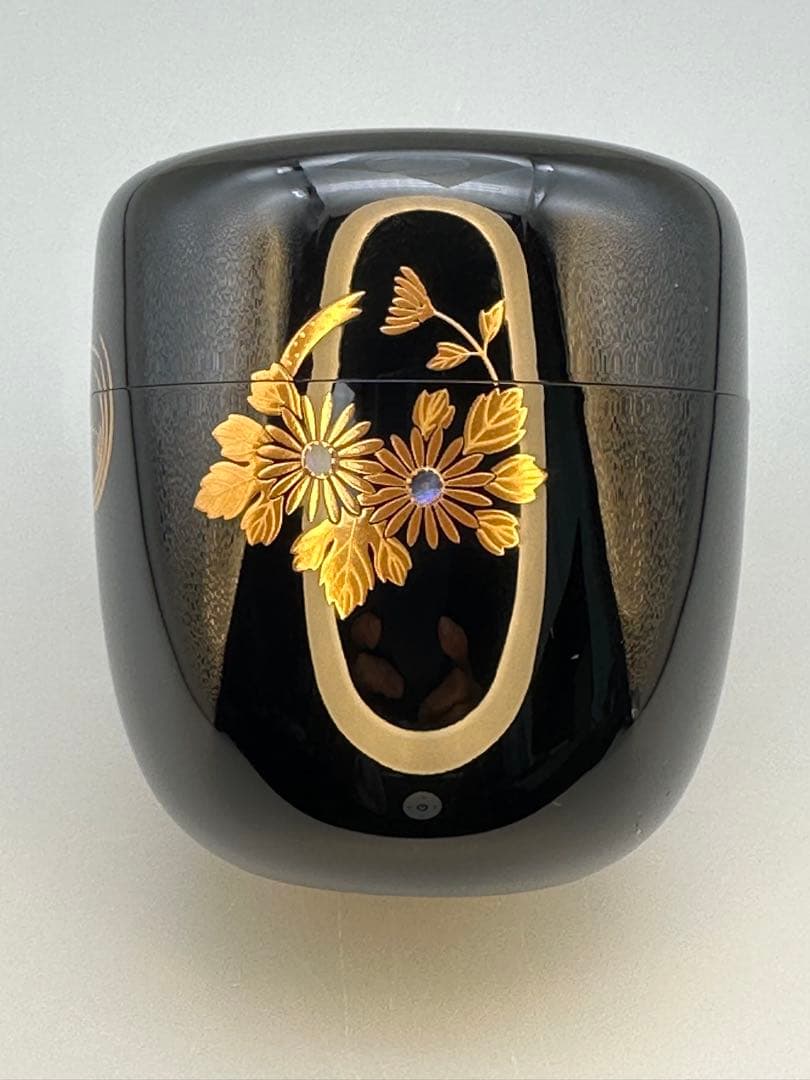 茶道具　棗　大多尾重則　花丸蒔絵