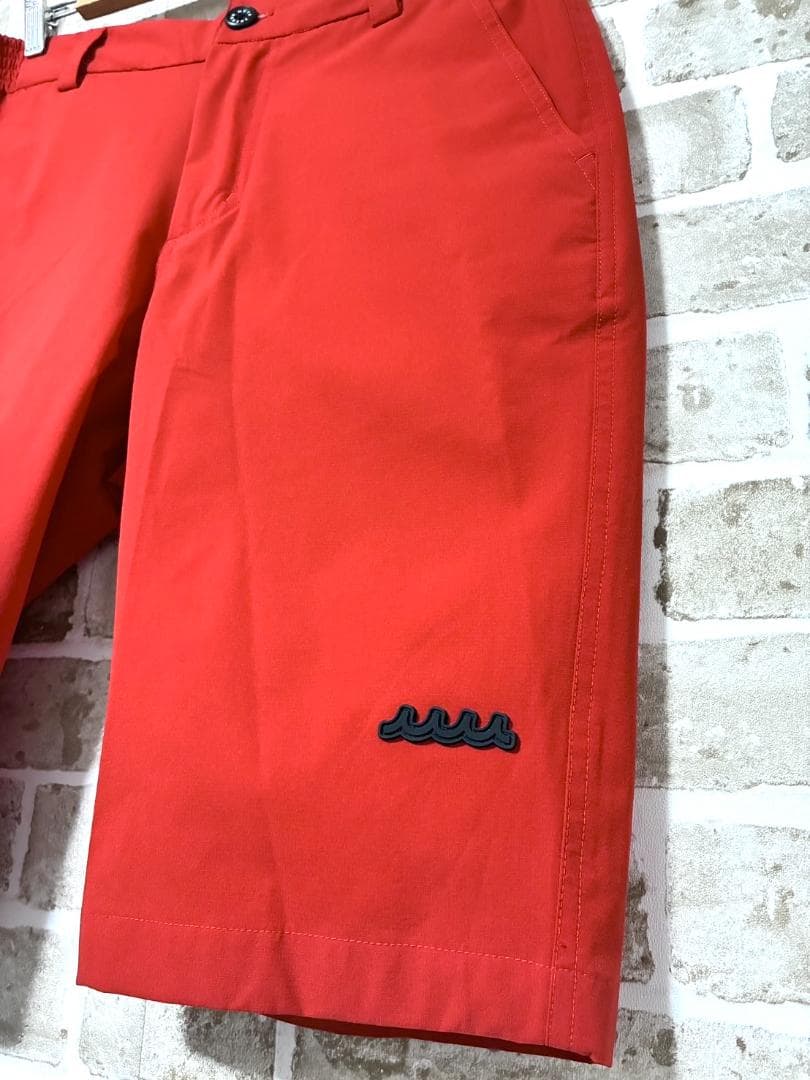 【フォロー割】ムータマリン メンズ ハーフパンツ ゴルフパンツ サイズ5 レッド
