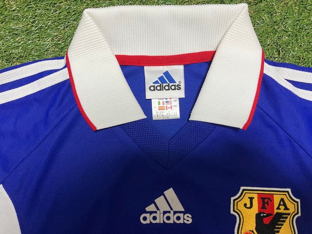 【美品】adidas サッカー日本代表ユニホーム 2000年アジアカップ優勝　L