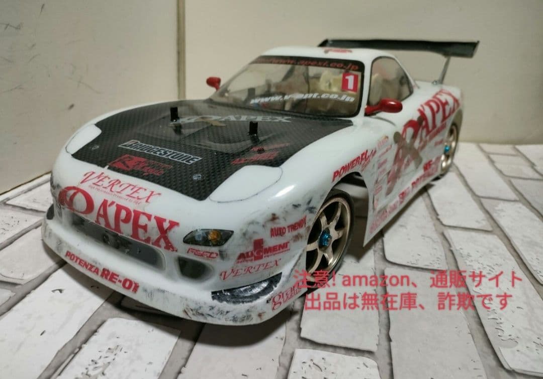 タミヤ　TLフロントワンウェイ等Apex RX-7 ボディ珍品ストロボユニット付