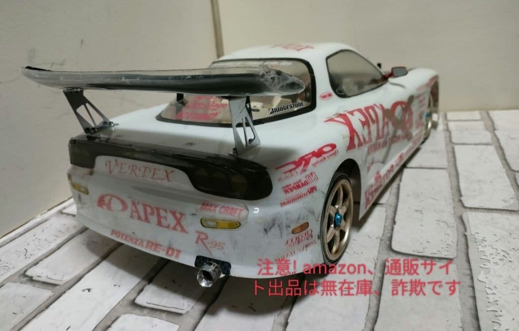 タミヤ　TLフロントワンウェイ等Apex RX-7 ボディ珍品ストロボユニット付